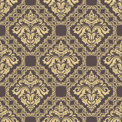 Classic seamless vector golden pattern. Traditional orient ornament. Classic vintage background