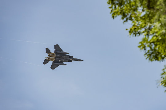 Fighter Plane over Singapore Sky