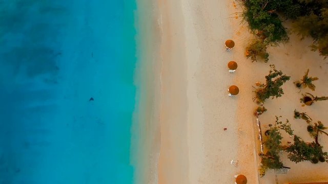 aerial view of nyaung oo phee island sea beach myanmar 
