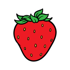 Cartoon Strawberry Vector Illustration