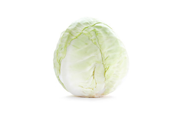 small light cabbage isolated on white background