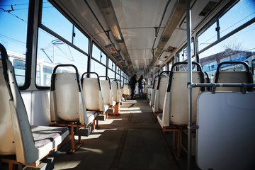 Fototapeta premium View from the wagon by day