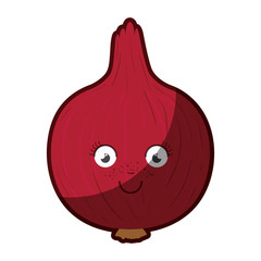 white background with red beet caricature and half shadow vector illustration