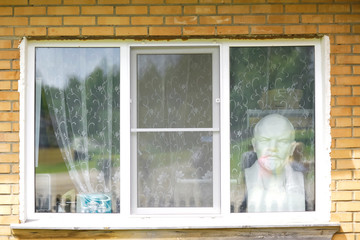 Bust of Lenin in the window