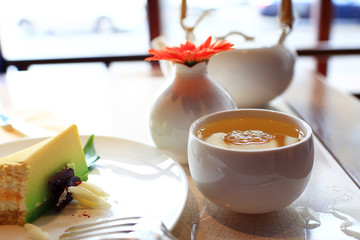 Serving tea ceremony