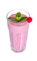 Milky raspberry cocktail