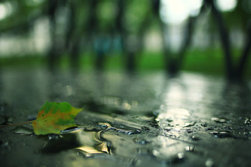 Water drops on the surface background