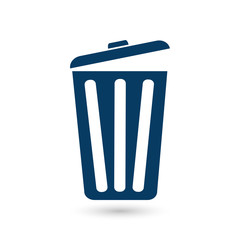 Trash can icon. Delete, Move to Trash, clear the disk space. Vector illustration.