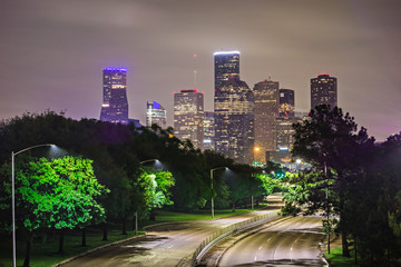 Fototapeta na wymiar houston texas skyline and downtown