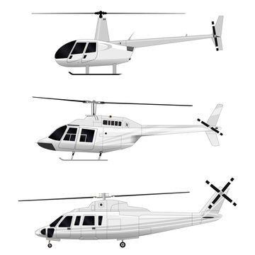 Vector helicopter. Set