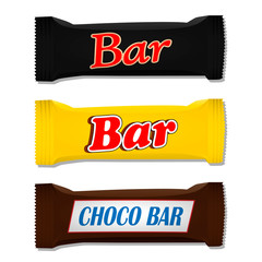 Chocolate bar. Packing. Template.