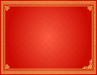 Chinese Traditional Background, The Great Wall Style Frame 