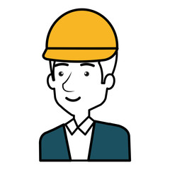 construction workman avatar character vector illustration design