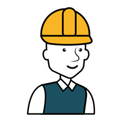 construction workman avatar character vector illustration design