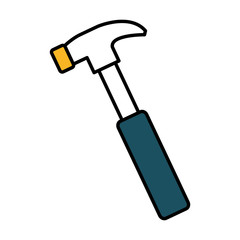hammer construction tool isolated icon vector illustration design