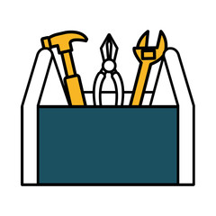 tools box construction tool isolated icon vector illustration design
