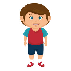 happy little boy character vector illustration design