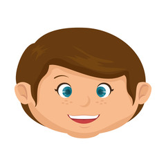 happy little boy character vector illustration design