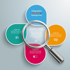 Fototapeta premium Infographic Cycling Dropmarkers Loupe