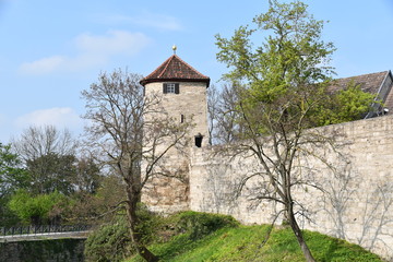 Fototapeta na wymiar Stadtmauer Mühlhausen