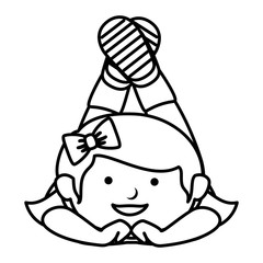 cute little girl character vector illustration design