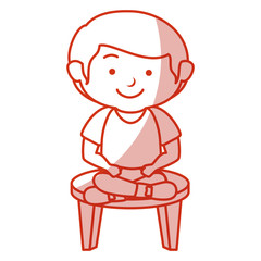 happy little boy character vector illustration design