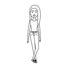 beautiful and young woman student vector illustration design