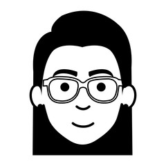 young man casual avatar vector illustration design