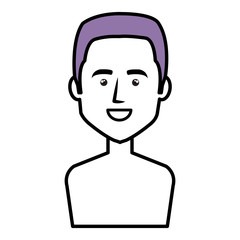 young woman shirtless avatar character vector illustration design