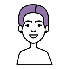 beautiful and young woman student vector illustration design