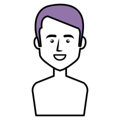 young woman shirtless avatar character vector illustration design