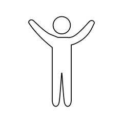 Male pictogram symbol icon vector illustration graphic design