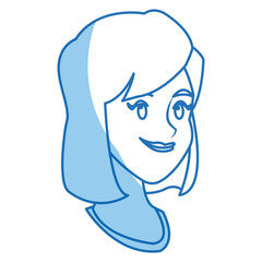character face girl smile lifestyle vector illustration