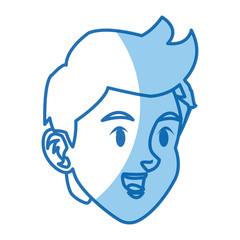 character head boy sport style image vector illustration