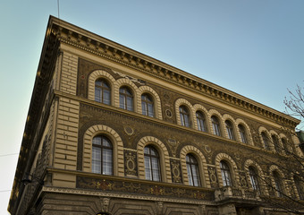 Fototapeta na wymiar A beautiful building on Andrassy street, Budapest, Hungary