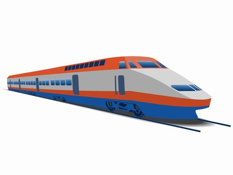 illustration of train. vector drawing