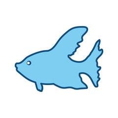 Fish sea animal icon vector illustration graphic design