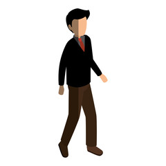 businessman isometric avatar character vector illustration design
