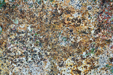 Close up of an old painted metal surfice