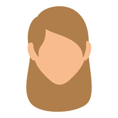 young woman avatar character vector illustration design