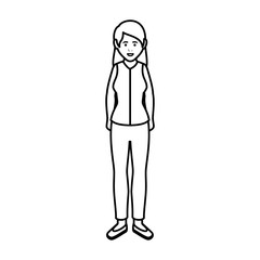 businesswoman isometric avatar character vector illustration design