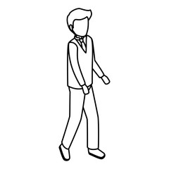 businessman isometric avatar character vector illustration design