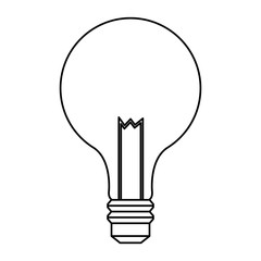 bulb light electric innovation science line vector illustration