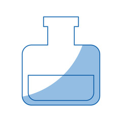 glass flask laboratory bottle science shadow vector illustration