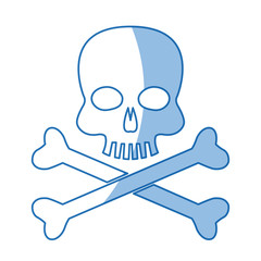 skull bones danger poison laboratory shadow vector illustration