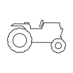 Tractor farm vehicle icon vector illustration graphic design