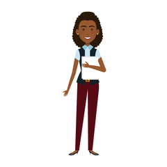 businesswoman avatar character icon vector illustration design
