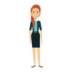 businesswoman avatar character icon vector illustration design