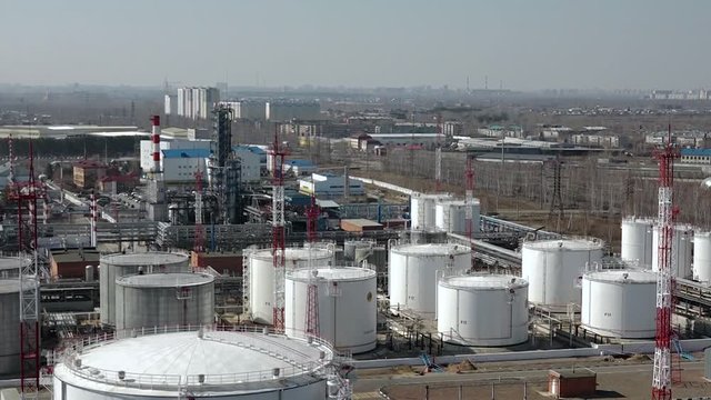 Oil refinery, pipes, Refinery