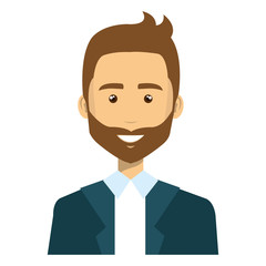 businessman avatar character icon vector illustration design